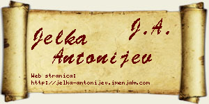 Jelka Antonijev vizit kartica